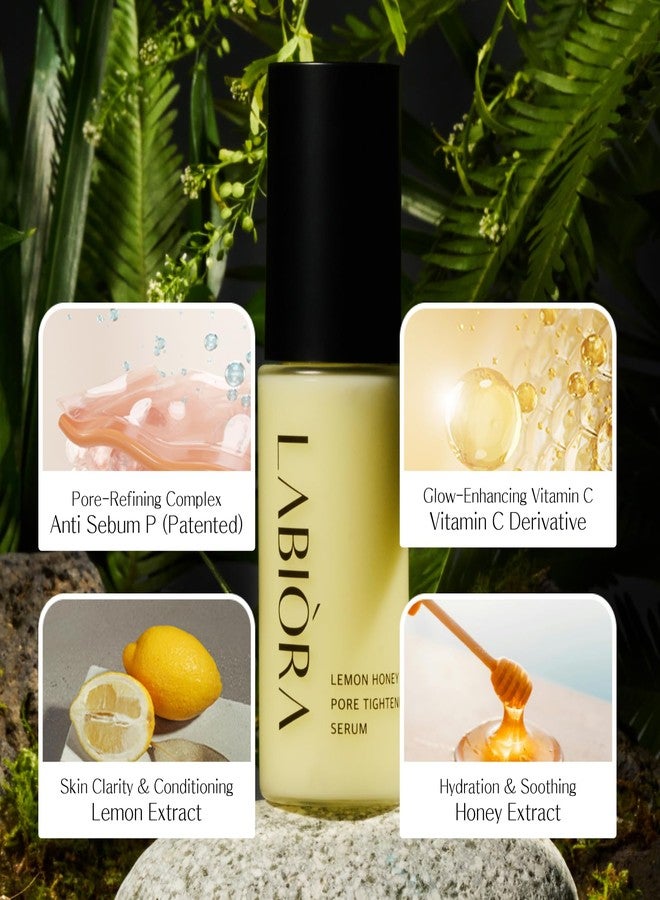 Labiora Lemon Honey Pore Care Serum for Face – Niacinamide, Vitamin C Derivative, Anti-Sebum P Complex, Smooth Texture, Refreshing Hydration, Clearer-Looking Skin, All Skin Types, 1.11 fl oz / 33ml - Image 3
